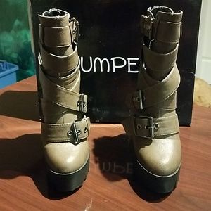 Bumper Vanita01 Women Lug Sole Platform Ankel Boot